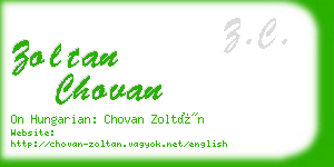 zoltan chovan business card